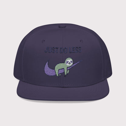 Just Do Less Purple Snapback Hat