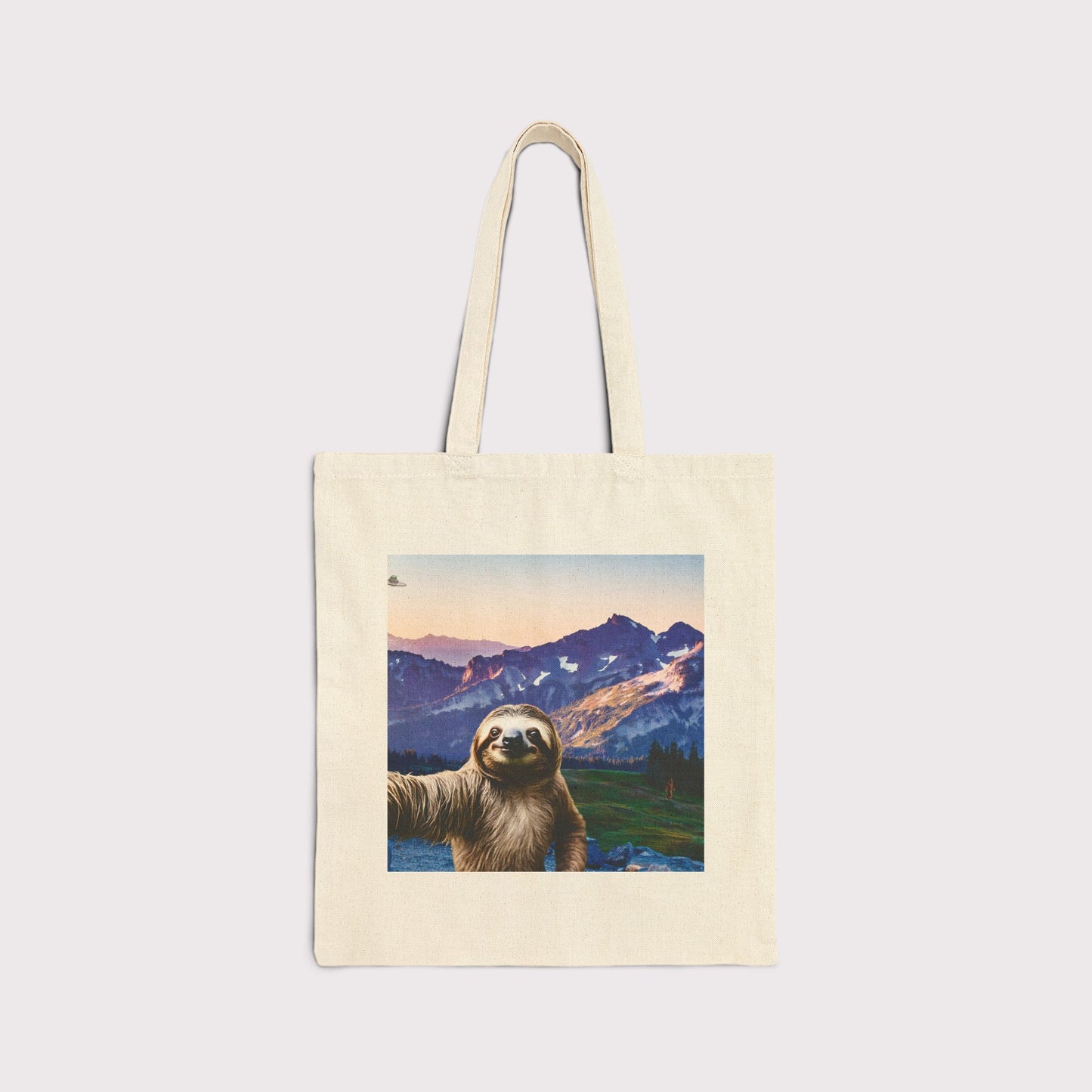 Sloth Selfie in the Mountains Tote Bag