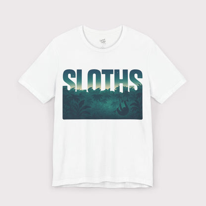 Sloths Jungle Text T-Shirt