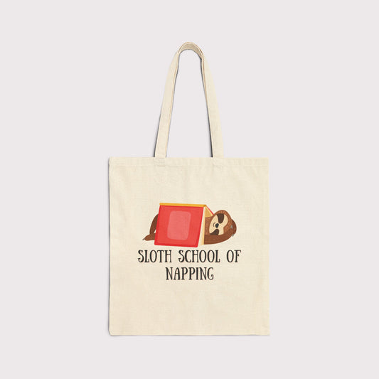 Sloth School of Napping Tote Bag