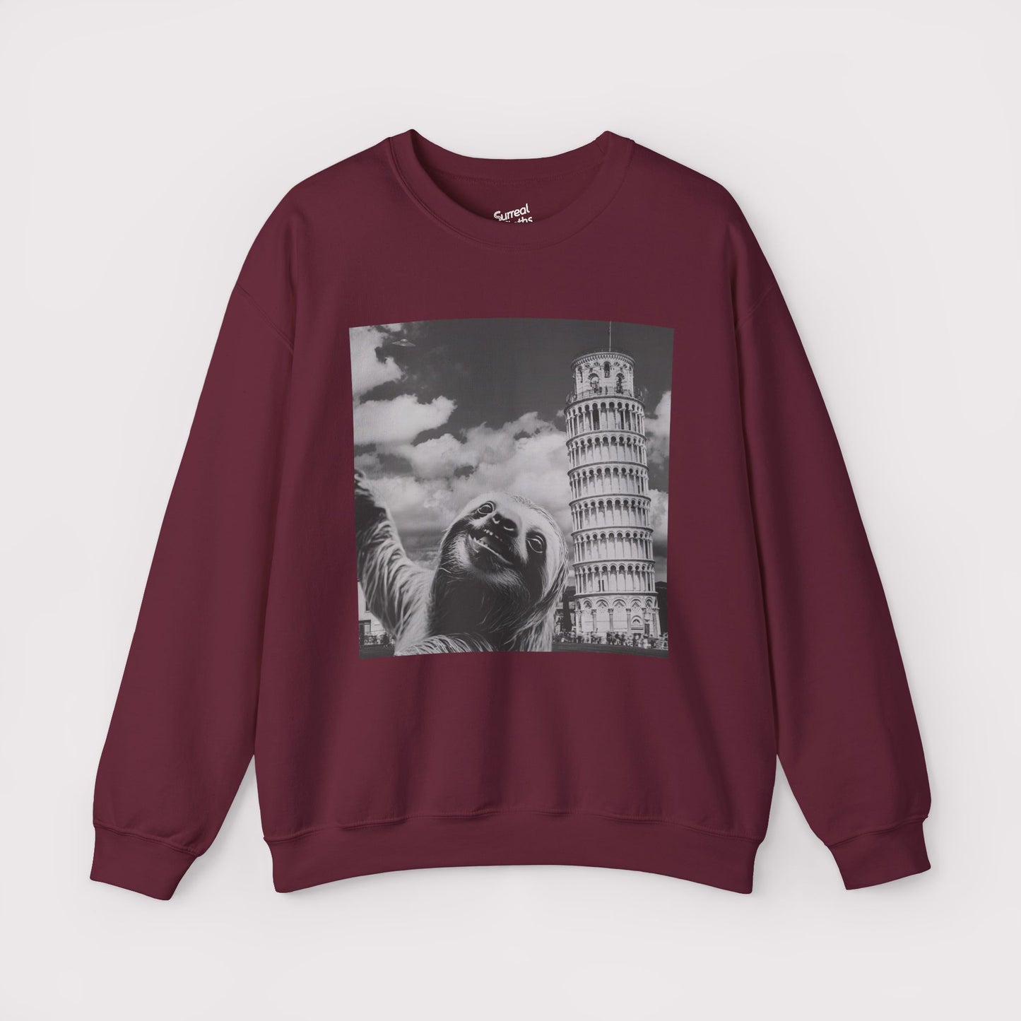 Sloth Selfie Leaning Tower of Pisa - Crewneck