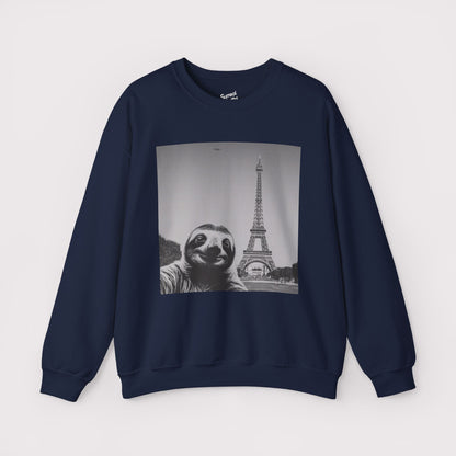 Sloth Selfie Eiffel Tower - Crewneck
