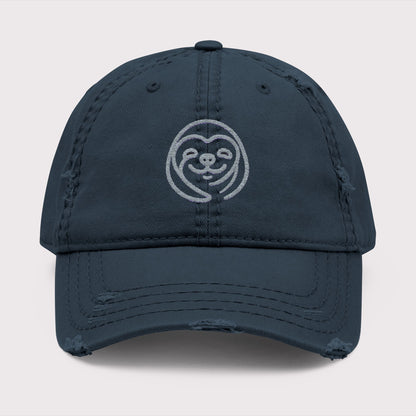 Sloth Smile Distressed Hat