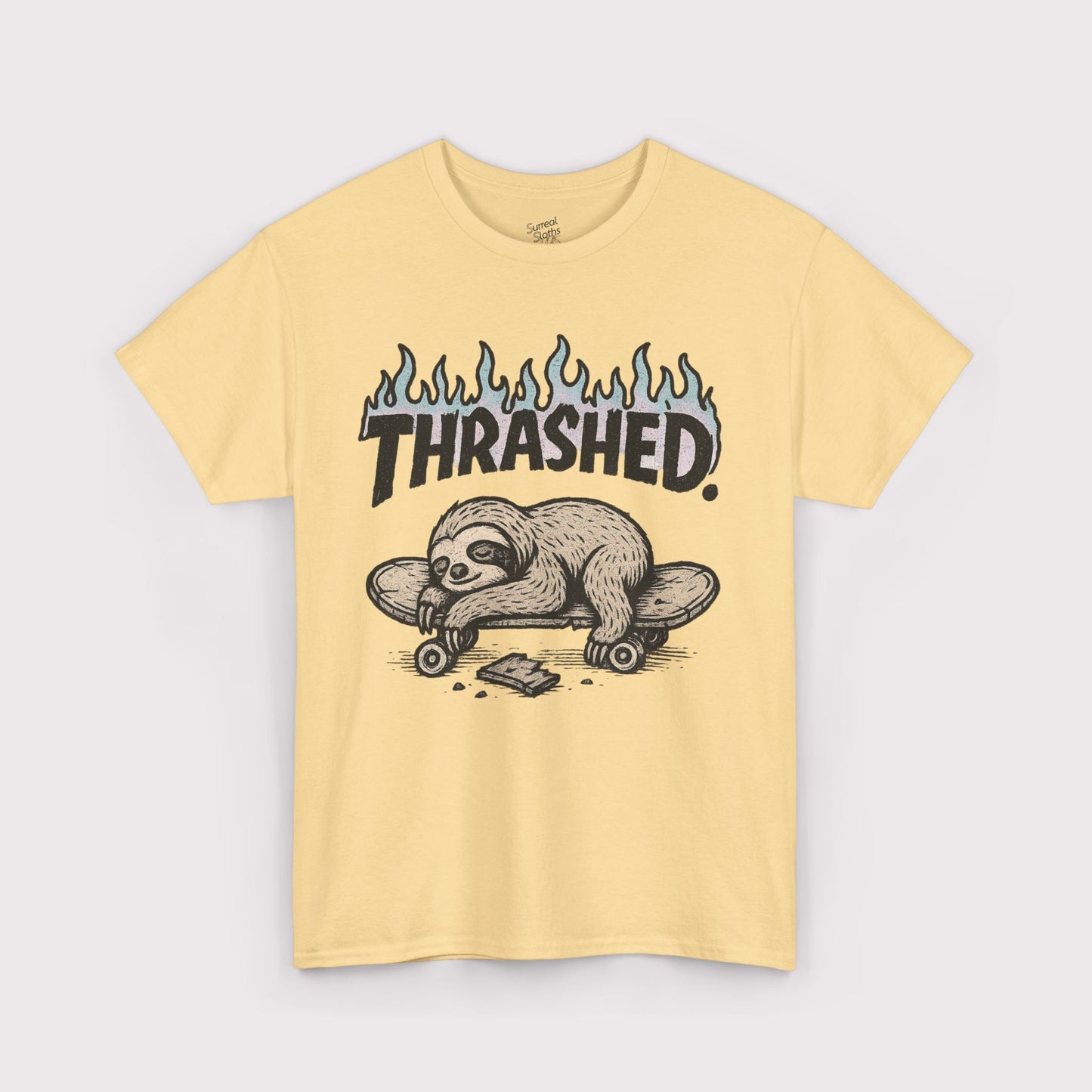 Thrashed Flame Outline T-Shirt