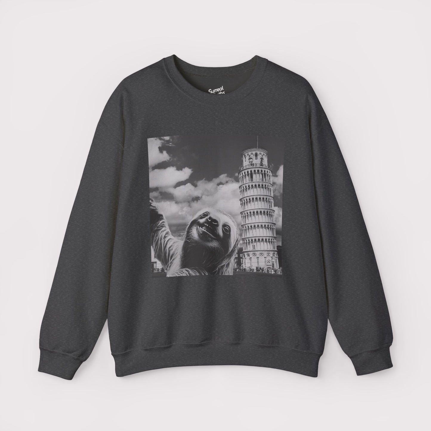 Sloth Selfie Leaning Tower of Pisa - Crewneck