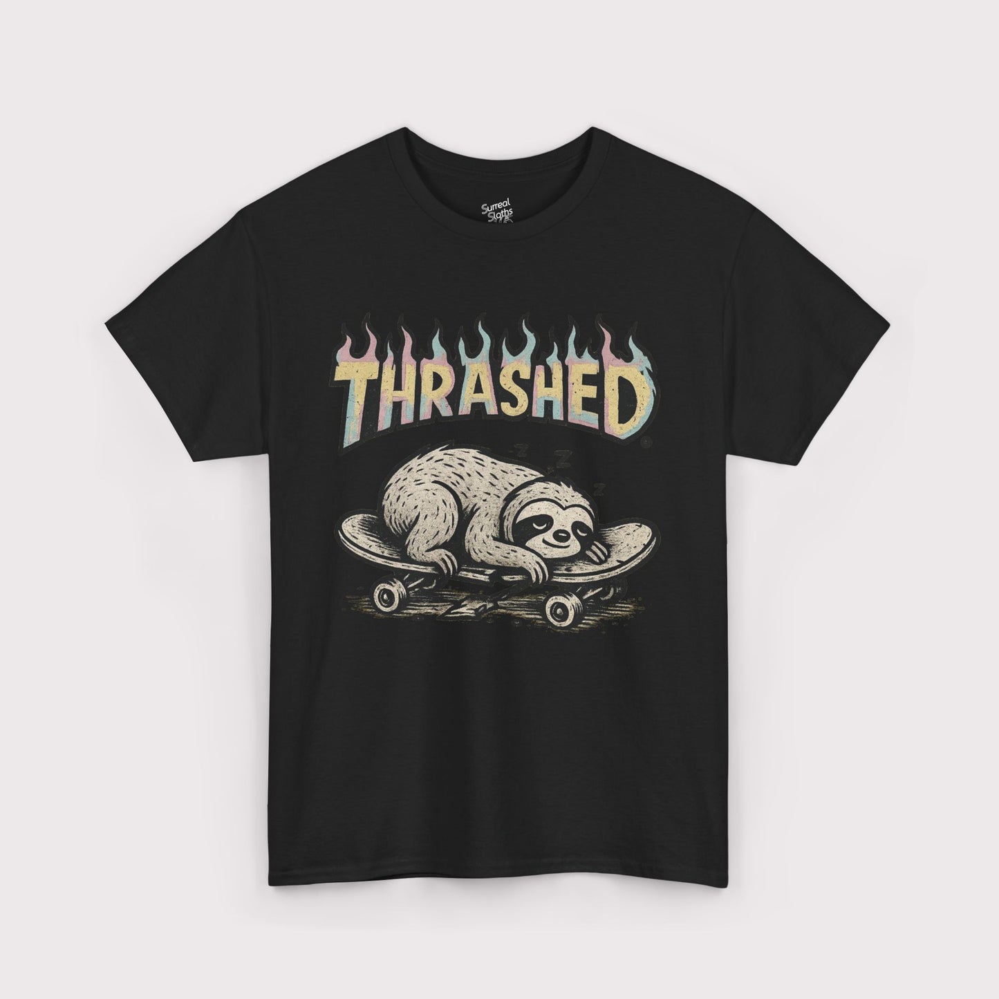 Thrashed Rainbow Flame T-Shirt