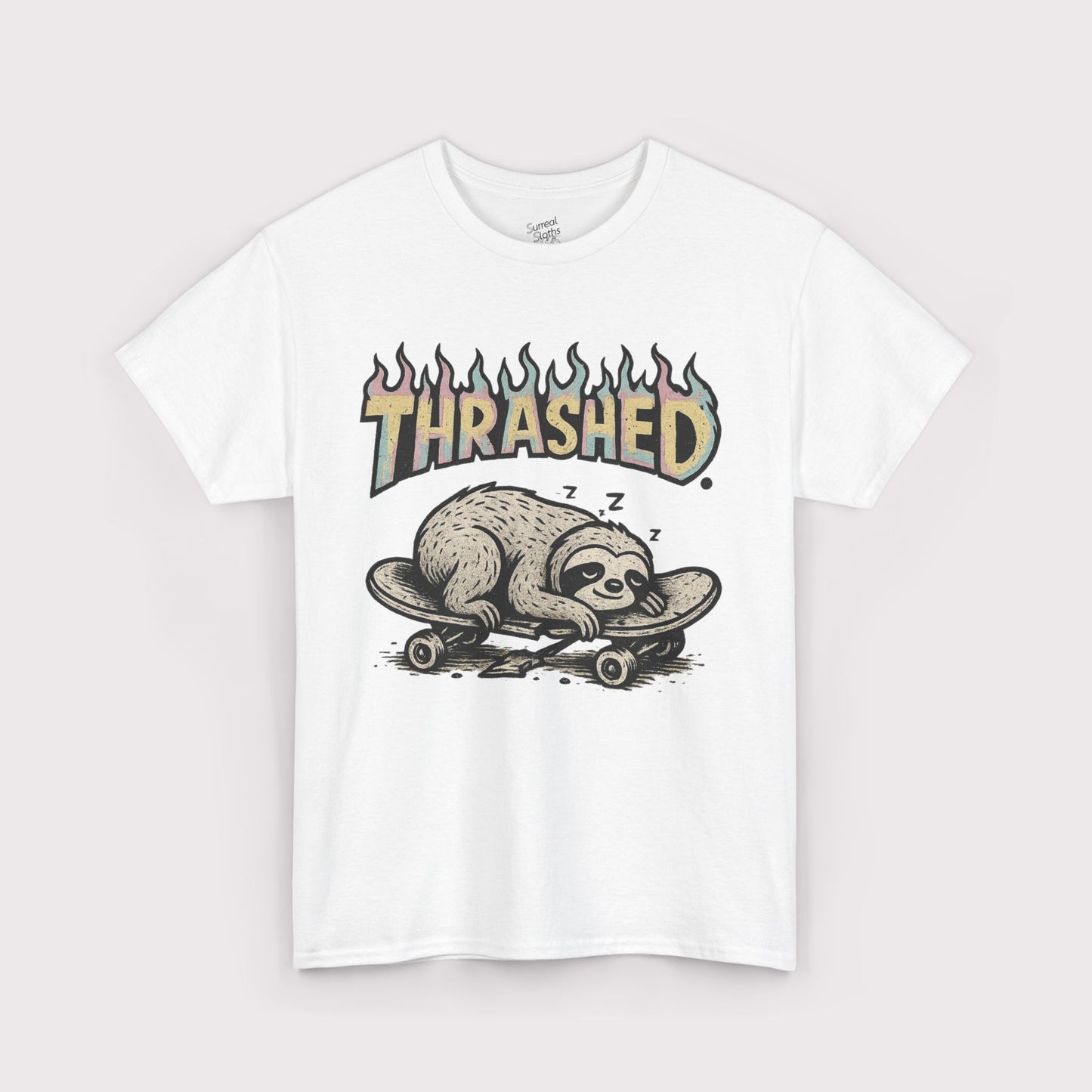 Thrashed Rainbow Flame T-Shirt