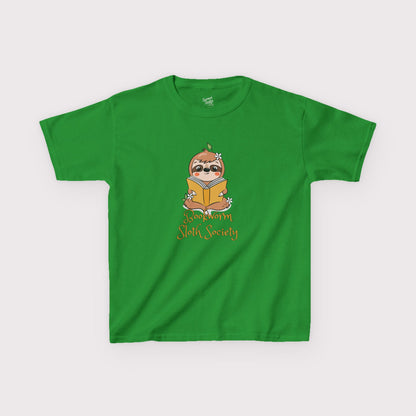 “Bookworm Sloth Society” Kids Tee