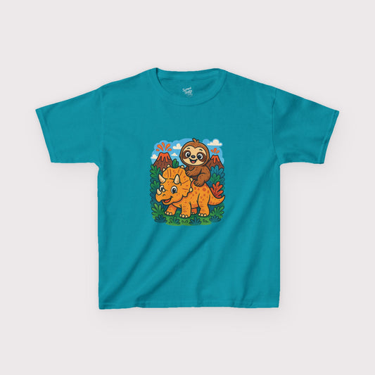 Tricera-Sloth Adventure Kids T-Shirt