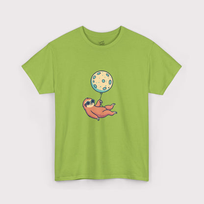 Teal Moon Balloon Sloth T-Shirt