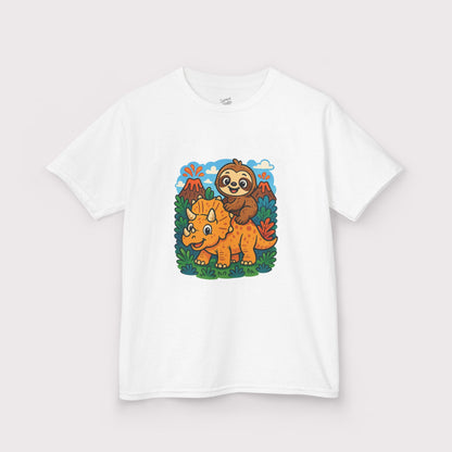 Tricera-Sloth Adventure Kids T-Shirt