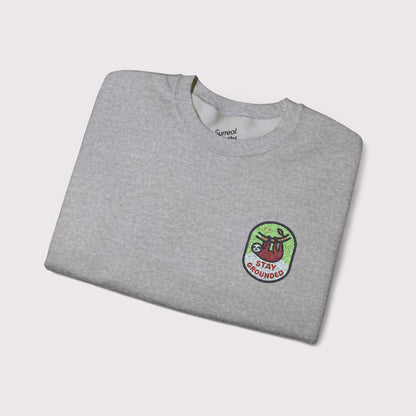 Stay Grounded Embroidered Crewneck