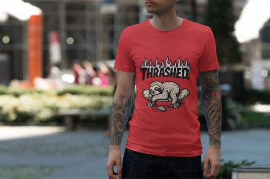 Thrashed Flame Outline T-Shirt