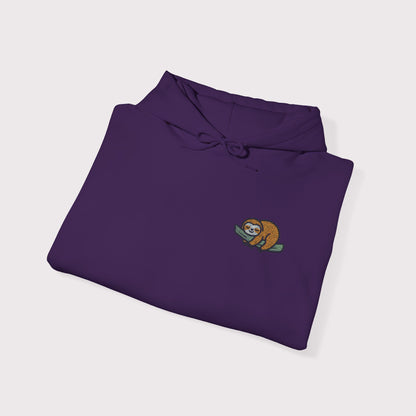 Sleeping Sloth Embroidered Hoodie