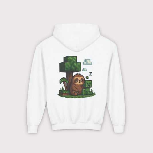 Pixel Sloth & Creeper Kids Hoodie