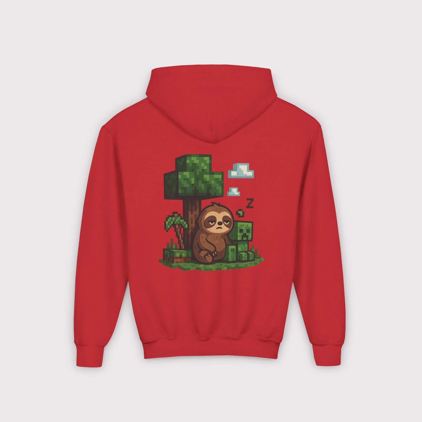 Pixel Sloth & Creeper Kids Hoodie