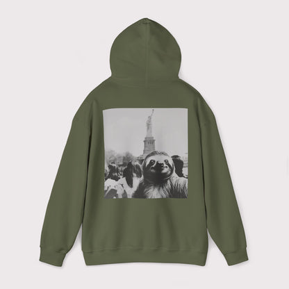Sloth Selfie Statue of Liberty - Hoodie