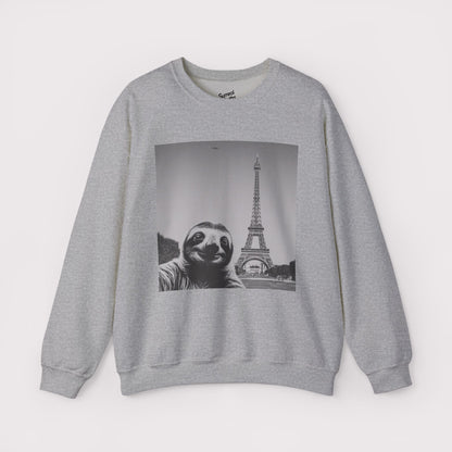 Sloth Selfie Eiffel Tower - Crewneck