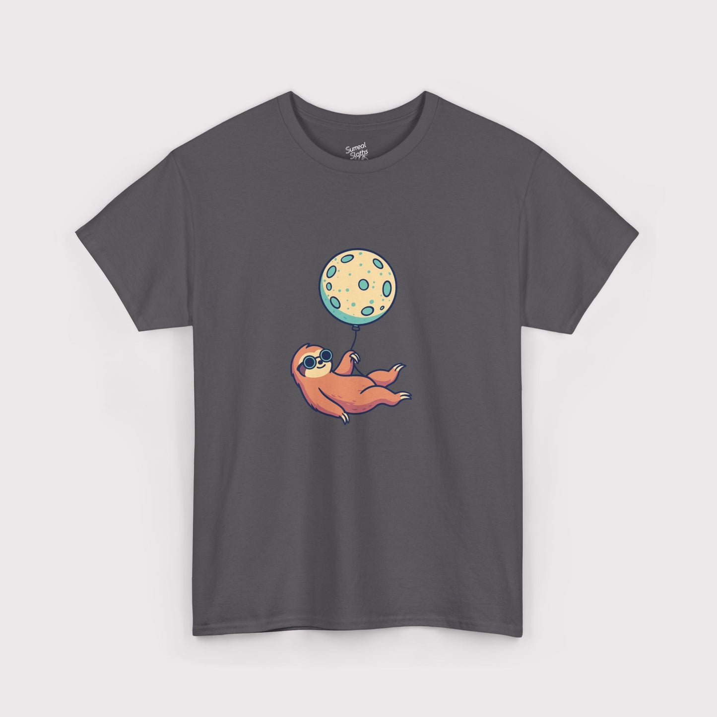 Teal Moon Balloon Sloth T-Shirt