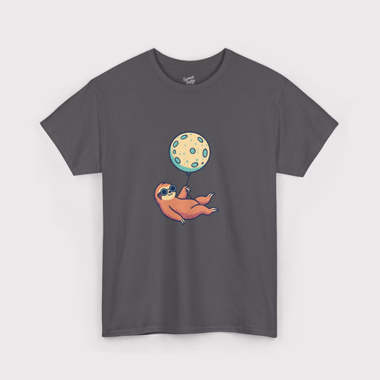 Teal Moon Balloon Sloth T-Shirt