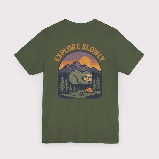 Explore Slowly Sloth T-Shirt