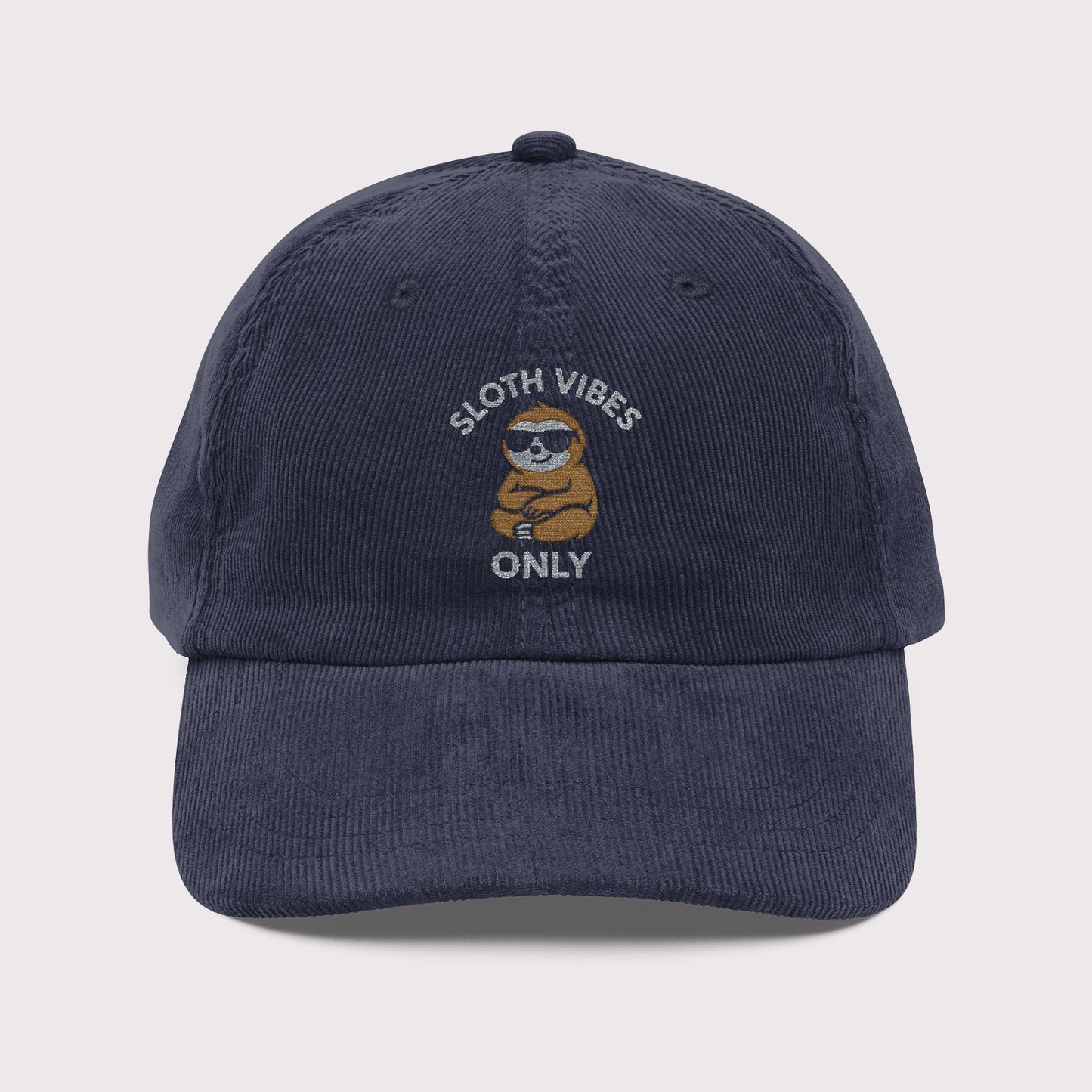 Sloth Vibes Only Corduroy Hat