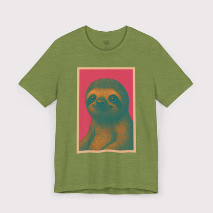 Retro Sloth Portrait T-Shirt