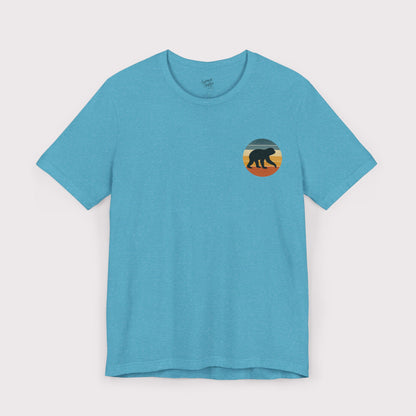 Vintage Sunset Sloth Crest T-Shirt