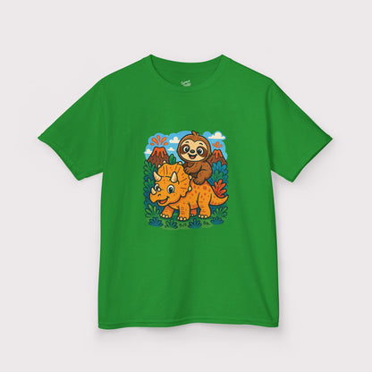 Tricera-Sloth Adventure Kids T-Shirt