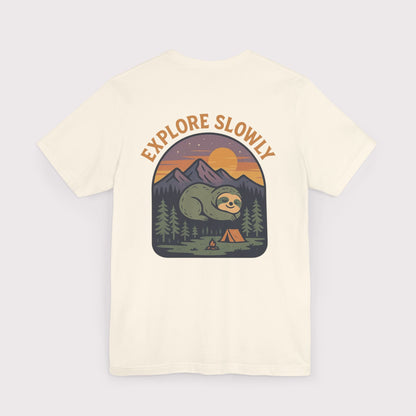 Explore Slowly Sloth T-Shirt