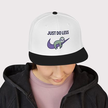 Just Do Less Purple Snapback Hat