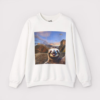 Sloth Selfie Great Wall of China - Crewneck