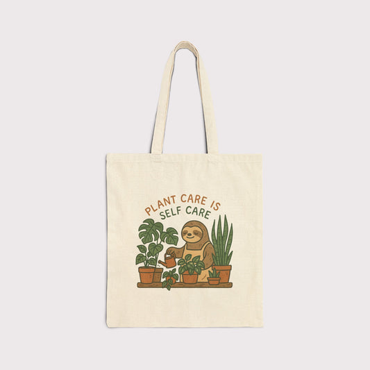 Plant Care Is Self Care Canvas Tote