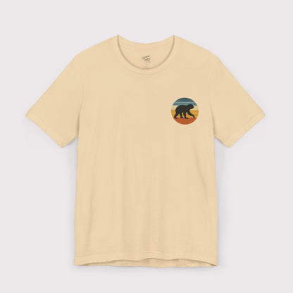 Vintage Sunset Sloth Crest T-Shirt
