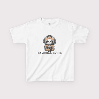 “Gaming > Moving” Kids Tee