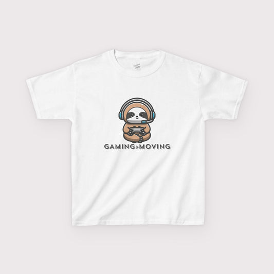 “Gaming > Moving” Kids Tee