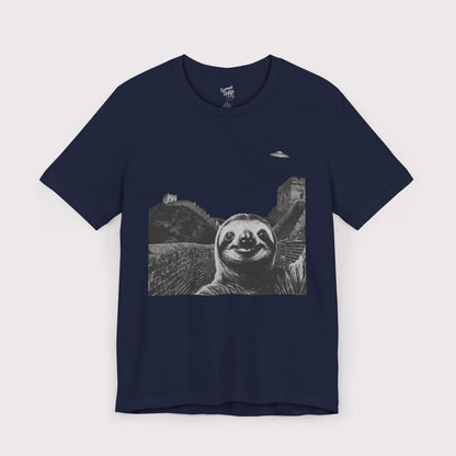 Sloth Selfie - Great Wall of China - Jersey Tee