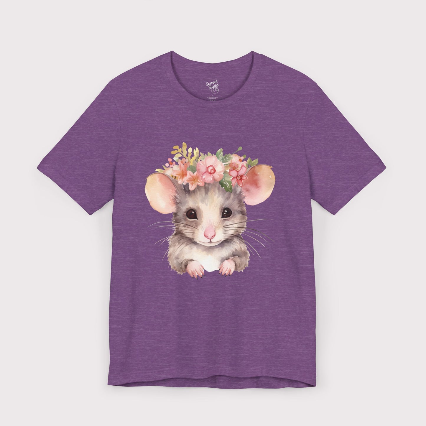 Floral Crown Mouse - Jersey Tee