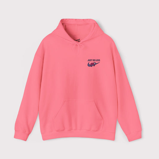 Just Do Less Embroidered Hoodie – Red Sloth Edition