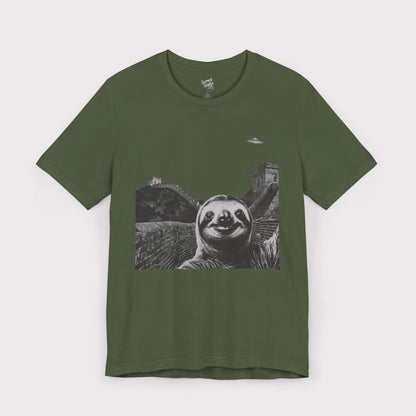 Sloth Selfie - Great Wall of China - Jersey Tee