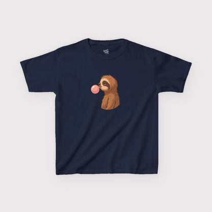 Bubble Blowing Sloth Kids T-Shirt