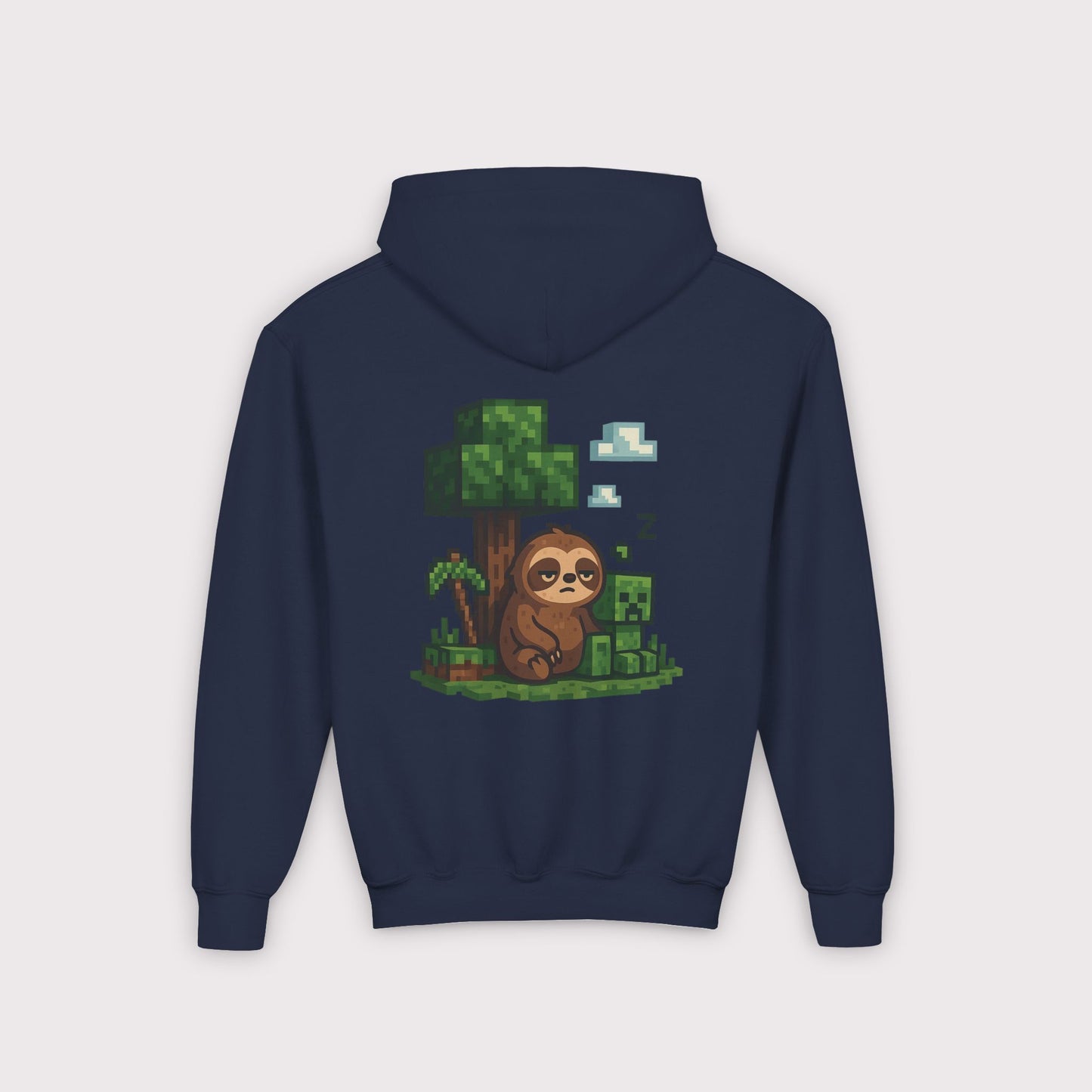 Pixel Sloth & Creeper Kids Hoodie