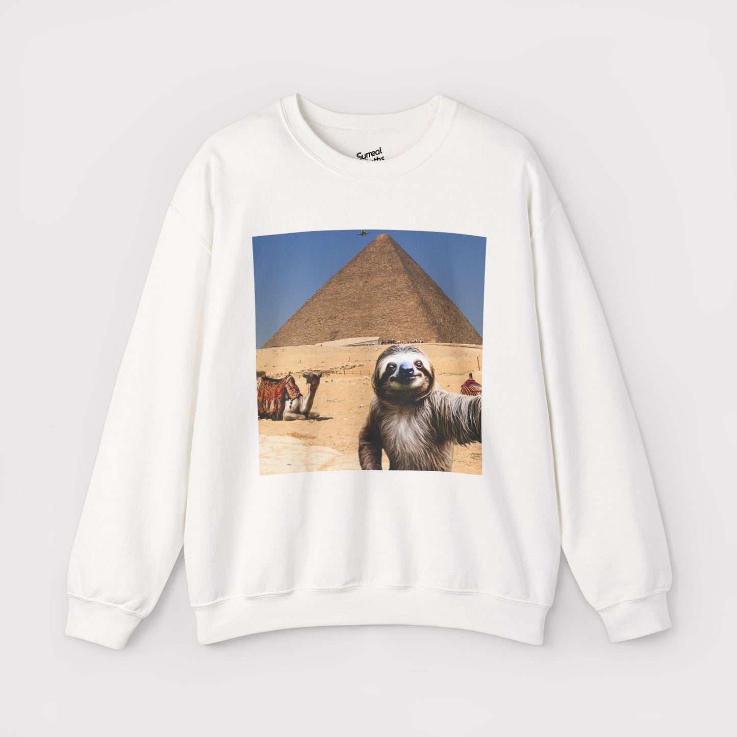 Sloth Selfie Pyramids of Egypt - Crewneck