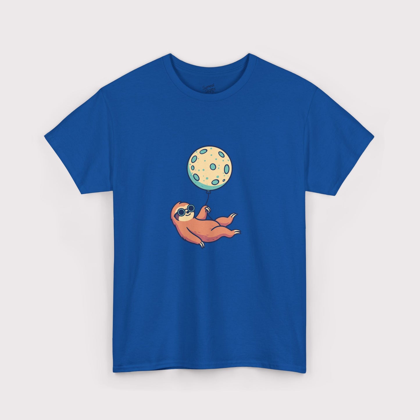 Teal Moon Balloon Sloth T-Shirt