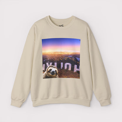 Sloth Selfie Hollywood Sign - Crewneck