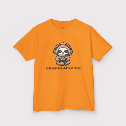 “Gaming > Moving” Kids Tee