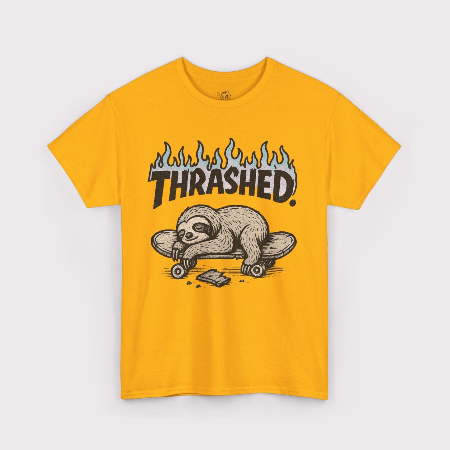 Thrashed Flame Outline T-Shirt
