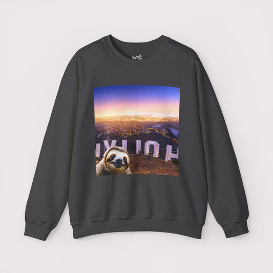 Sloth Selfie Hollywood Sign - Crewneck