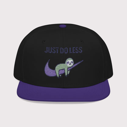 Just Do Less Purple Snapback Hat