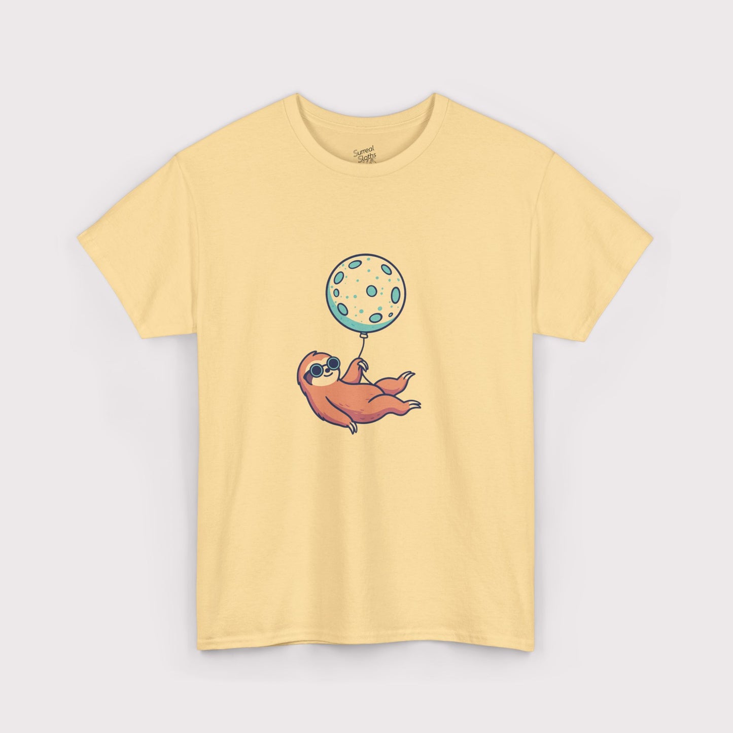 Teal Moon Balloon Sloth T-Shirt